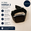 Fitbit Versa 2 Health Fitness Smartwatch Voice Control Sleep Score Music