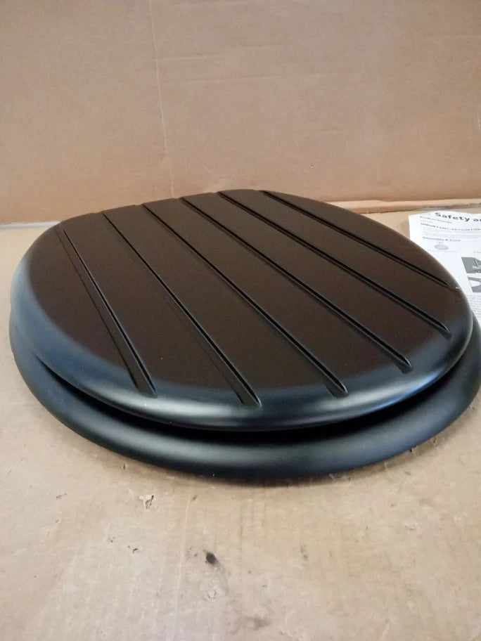 Argos Home Tongue Groove Toilet Seat Antibacterial Black 45x37.3x5.3cm