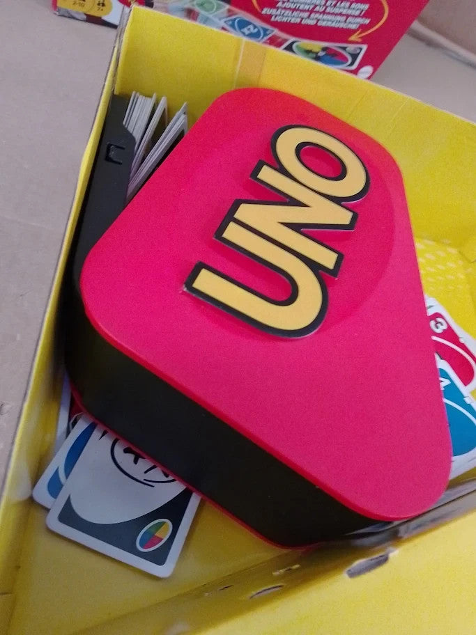 UNO Extreme Card Game Featuring Random Action Launcher Lights Sounds 7+ New