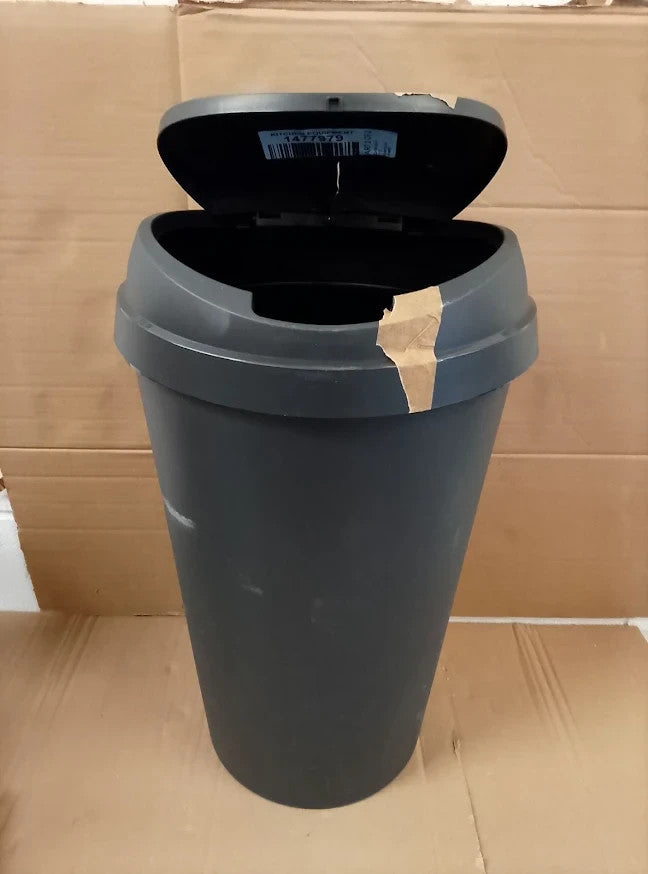 Curver Black 45 Litre Touch Top Bin Kitchen Waste Storage Rubbish Design