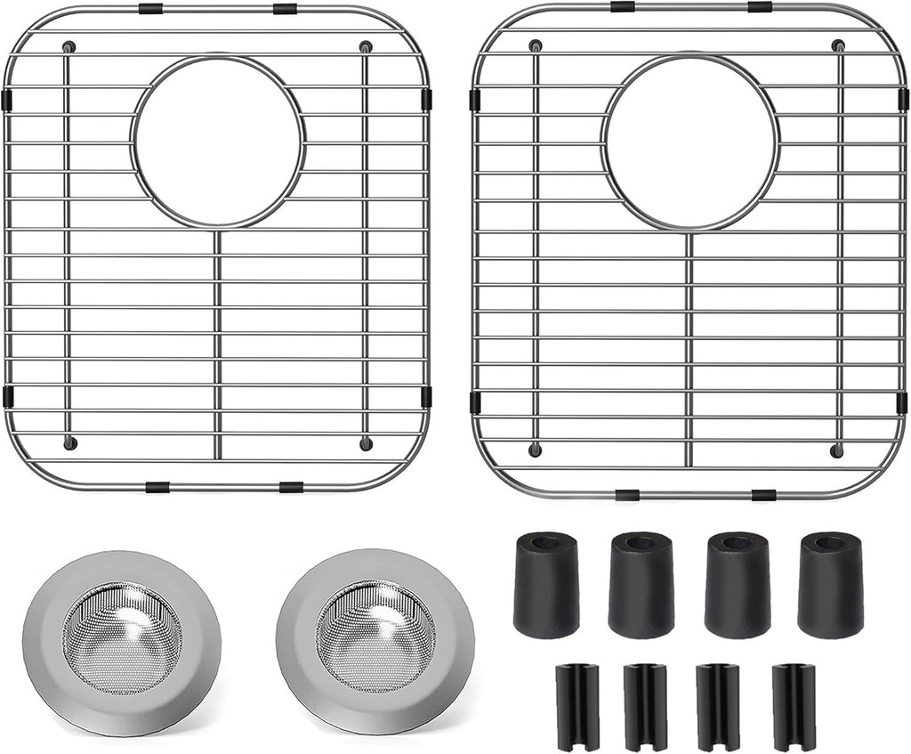 2Pack Stainless Steel Kitchen Sink Grid 13.2x11.6x1.2in Sink Protectors Rear New