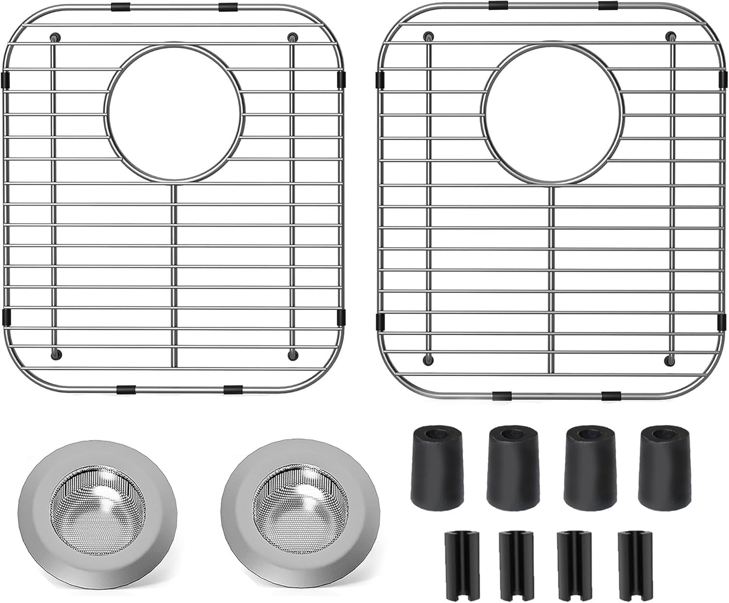 2Pack Stainless Steel Kitchen Sink Grid 13.2x11.6x1.2in Sink Protectors Rear New