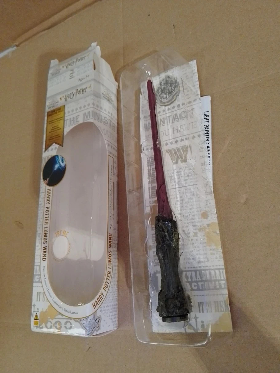Wow Stuff Harry Potter Lumos Wand 7in Light Up Official Wizarding World New