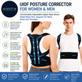 UIOF Posture Corrector Unisex Comfortable Adjustable Upper Back Brace One Size