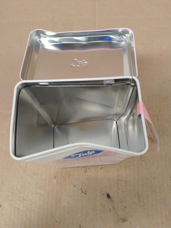 Tala Originals Metal Pink Cream Nostalgic Design Storage Tin Holds Full Bag