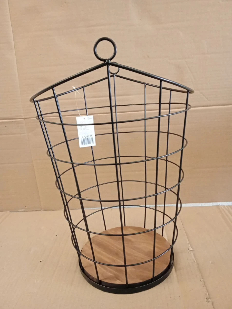 Habitat Black Wire Toilet Roll Basket 1 Pack