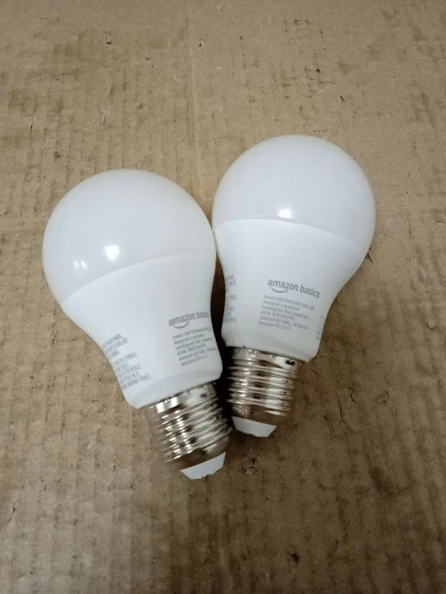 Amazon Basics Smart Dimmable LED Light Bulb E27 Base Soft White 8W 2pc Alexa