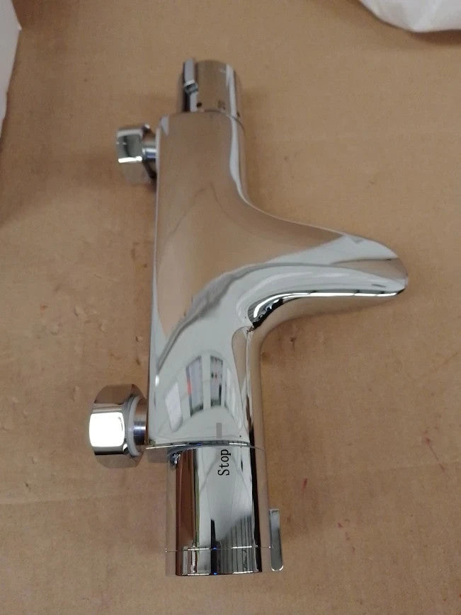 Thermostatic Bath Shower Mixer Bevankly Exposed Taps Valve Anti Scald 180mm