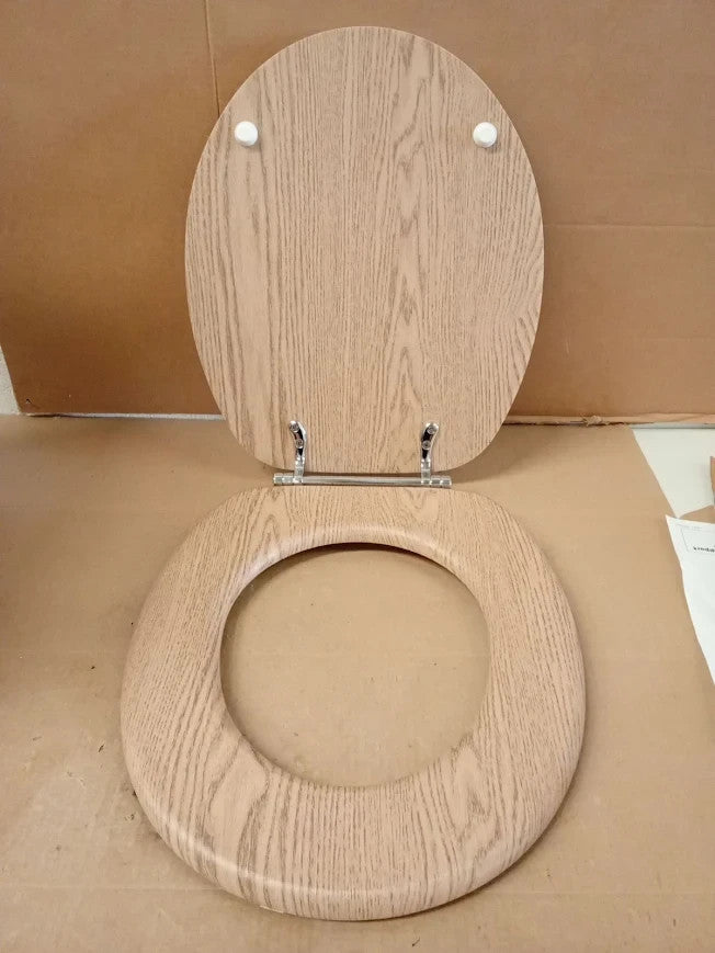 Argos Home Natural Oak Effect Toilet Seat Natural 435x376x56cm