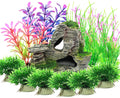 Vibury Aquarium Decoration 13pcs Size Plastic Aquarium Plants Decoration New