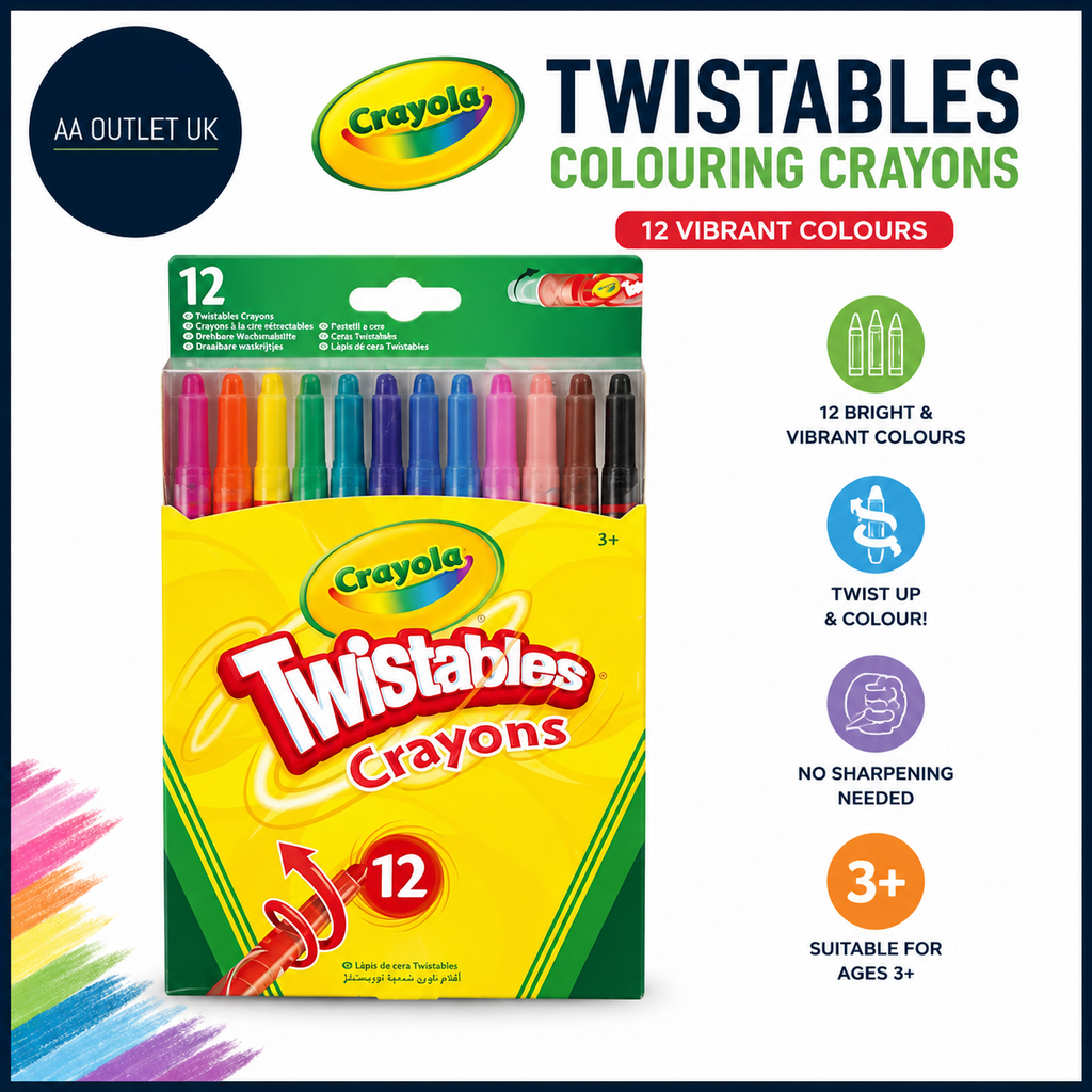 CRAYOLA Twistables Colouring Crayons Multicolor 12 Count Pack of 1 3+