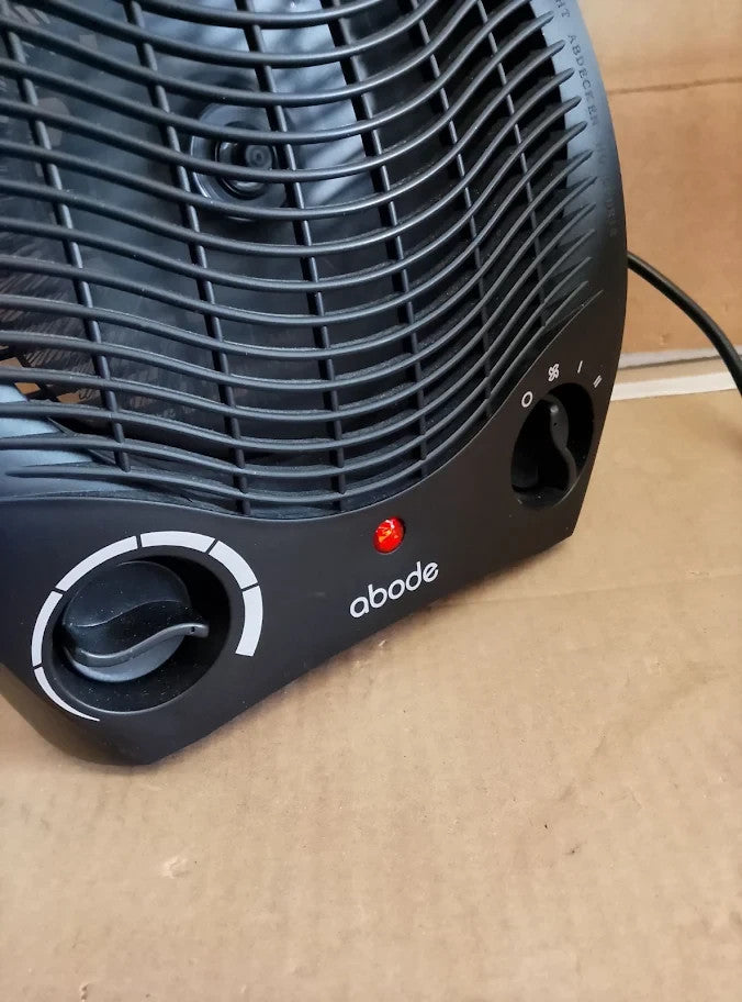 Abode Electric Fan Heater 2000W With 2 Heat Settings Overheat Protection