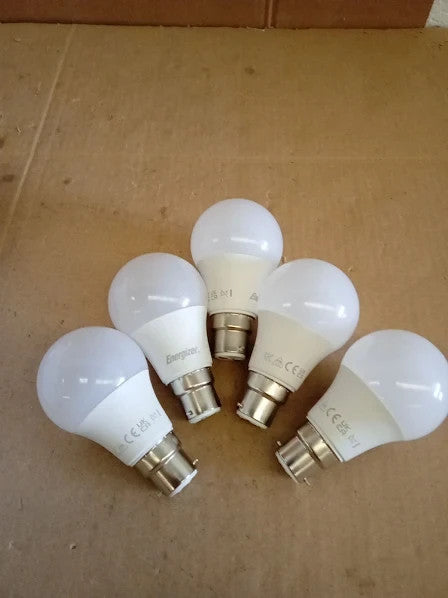 Energizer Bayonet 60w B22 LED Light Bulbs Daylight White 6500k 806 Lumens New