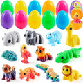 Joyin 12pcs Prefilled Easter Eggs 3D Wild Animals Articulated Toys 3+ New
