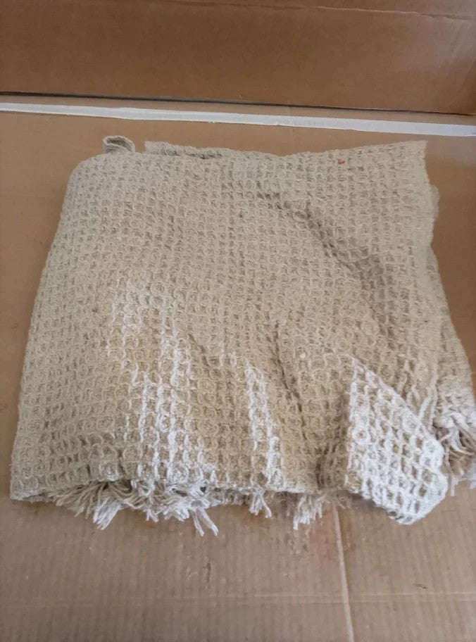 Emma Barclay Honeycomb Throw Ivory 100% Cotton 127x152cm Qiult Style