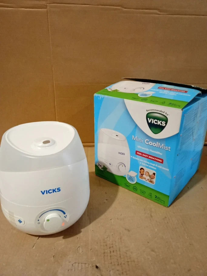 Vicks Mini Cool Mist Ultrasonic Humidifier Compact Quiet Better VUL525 New