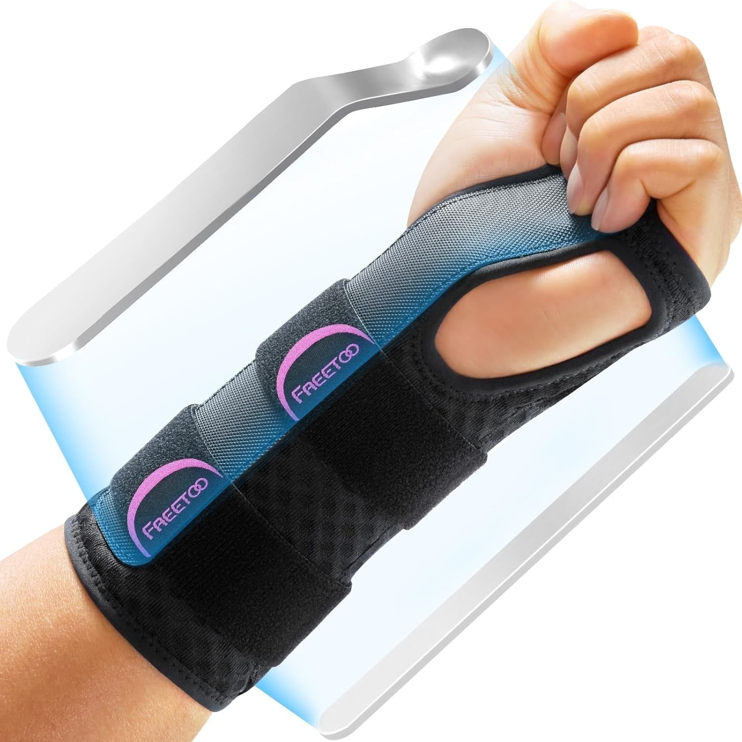 Fretoo Lightweight Carpal Tunnel Wrist Supports Right Left Hand Breathable New