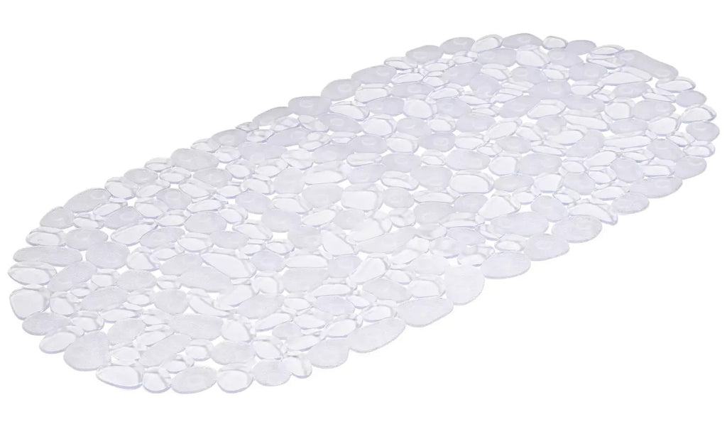 Argos Home PVC Pebbles Bath Mat Machine Washable Clear 35x69cm New