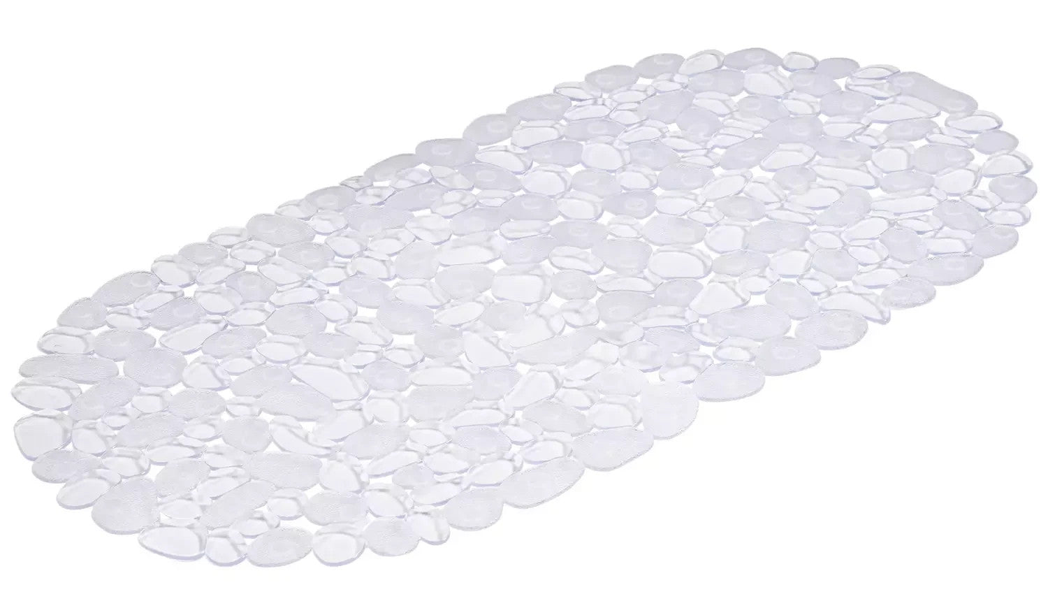 Argos Home PVC Pebbles Bath Mat Machine Washable Clear 35x69cm New