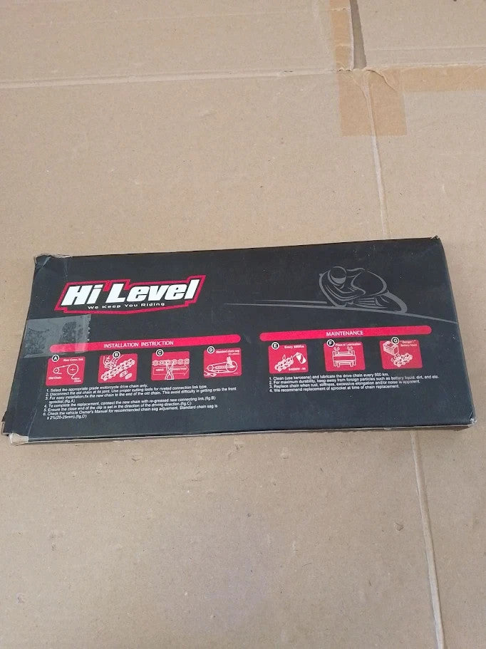 Hi Level Heavy Duty Motorcycle Chain 420H140 Gold 140 Links 420 Pitch