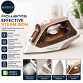 Rowenta DX1635 Effective Steam Iron 2400W Steam Boost 120g/min Continuous