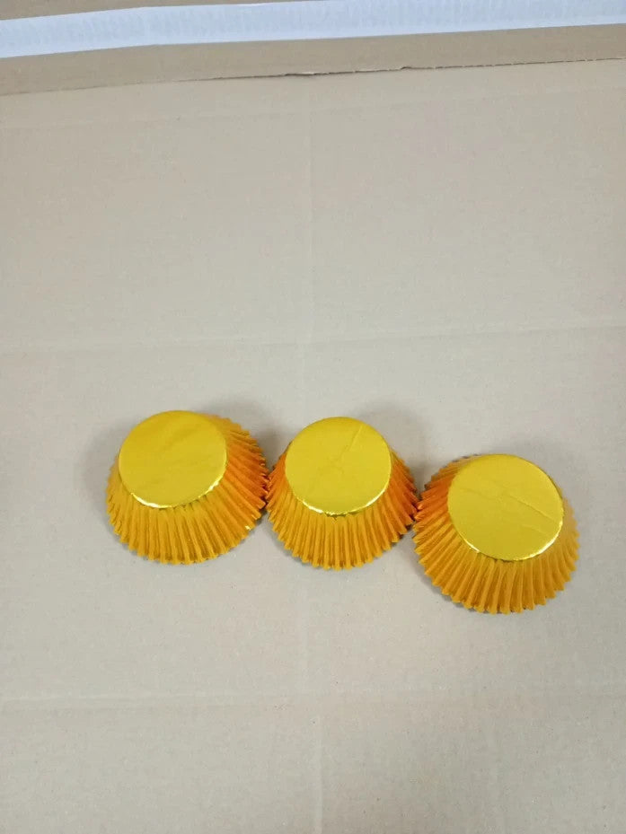 Baked Love Gold Foil Baking Cases Greaseproof Multi Purpose Cupcake Cups New