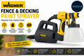 WAGNER Fence Decking Paint Sprayer 460W 1400ml Covers 5m² 9min 1.8m Hose Design