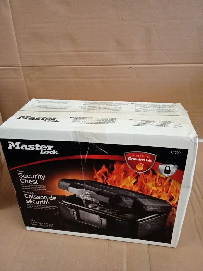 Master Lock Certified Fireproof Safe Box Key 5L Portable Black 362x156x284mm