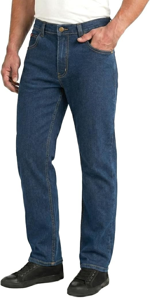 Lee Cooper Men's LCPNT219 Workwear 5 Pocket Stretch Denim Jeans Navy 38W New