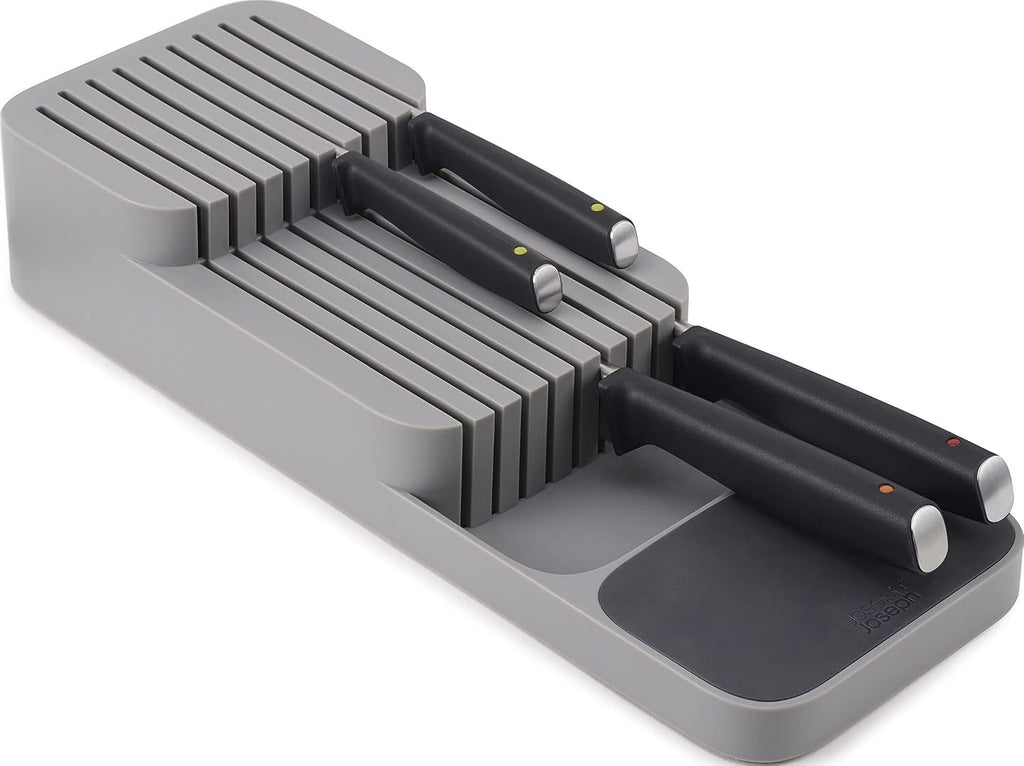 Joseph Joseph DrawerStore Knife Organiser Hold To 9 Knives 15.5x5.5x3in Grey New