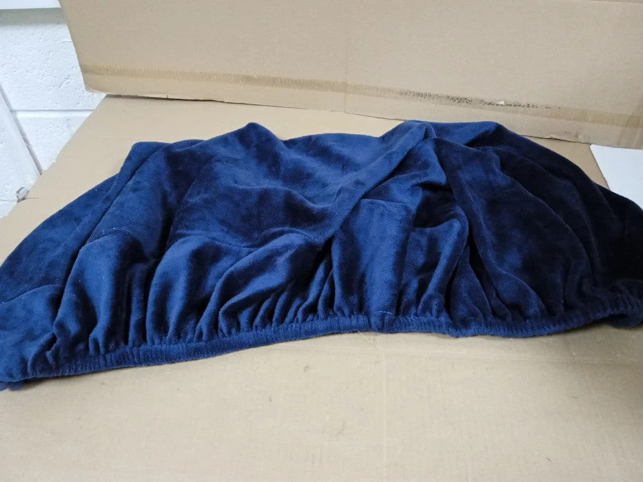 Teynewer Stretch Velvet Sofa Couch Cushion Covers Non Slip 2 Seater Blue New
