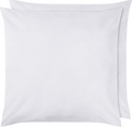 Amazon Basics Microfiber Pillowcases 80x80cm Bright White 2 Pieces New