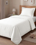 Duvet Cover Set Single Bed Whiten Brushed Microfibre Single 135x200cm New