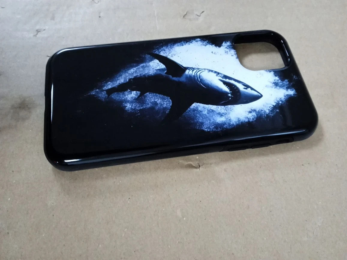 Animal Designs By Dennex Great White Shark Phone Case For iPhone 11 Black New
