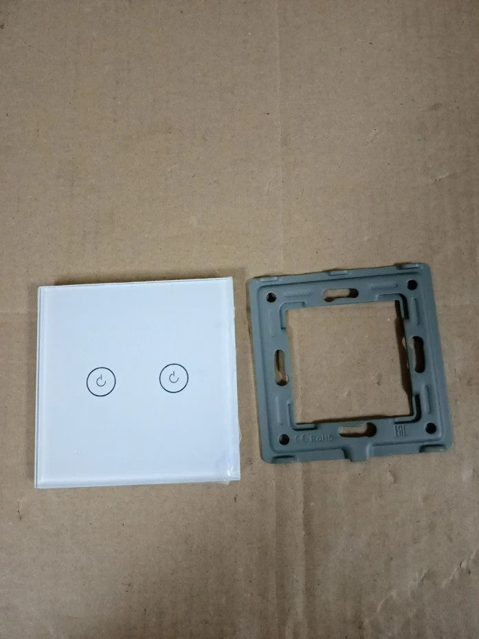 BSEED Smart Light Switch 2 Gang 1 Way Touch Glass Panel Alexa Google White New