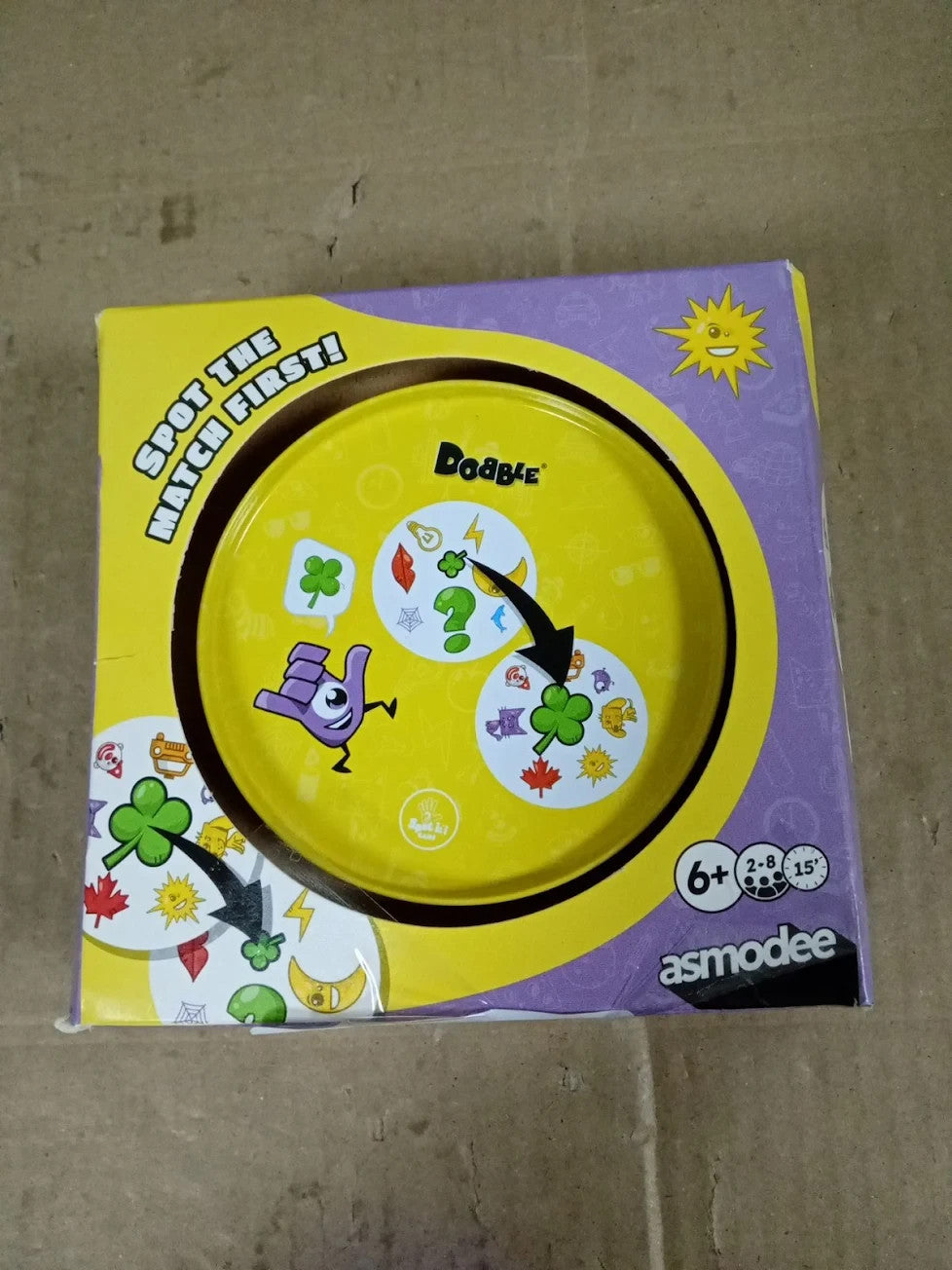 Asmodee Dobble Fun Family Card Game 2-8 Players 15min. Play Time 6+ Tin Box New
