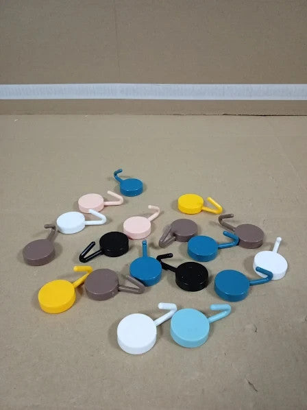Supecesorio Self Adhesive Hooks 18pc Stick On Wall Adhesive Colorful Mini New