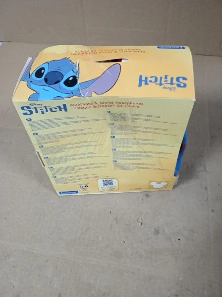 Lexibook Disney Stitch 2 In 1 Bluetooth & Wired Headphones Microphone New