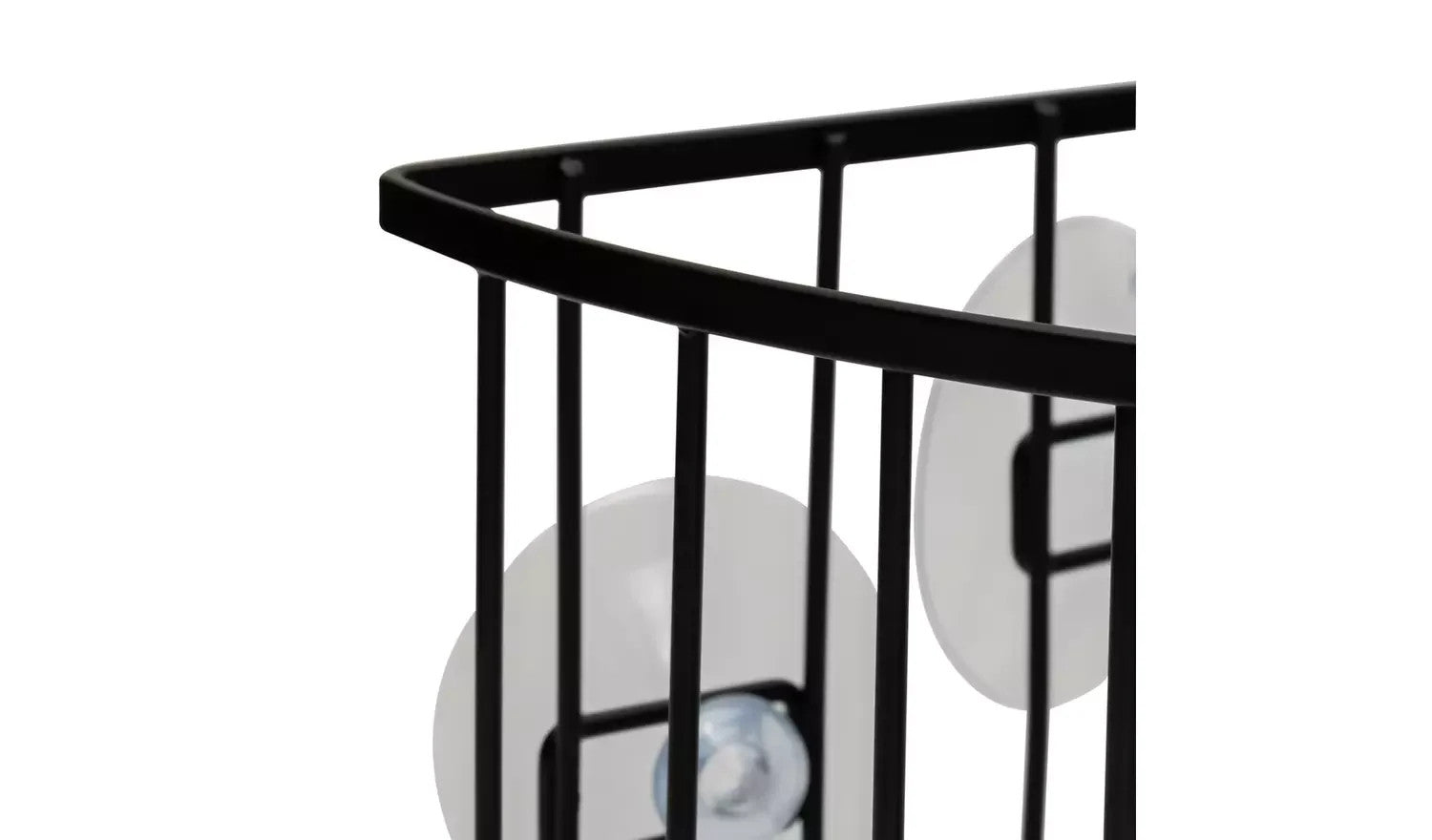 Home In shower Corner Basket Black Self Assembly 10x20.5x15cm New