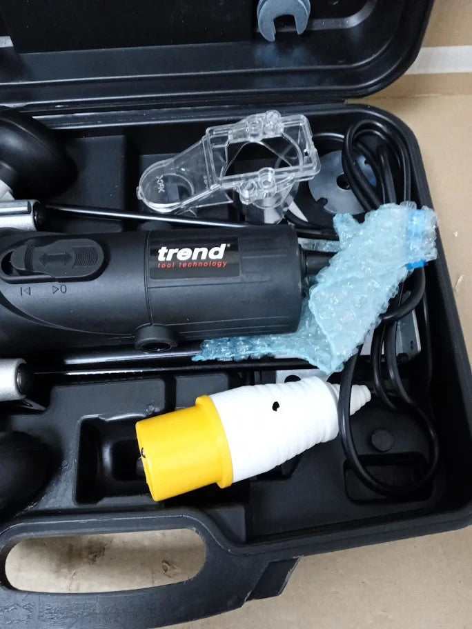 Trend T4 1/4in  Variable Speed Workshop Router Kitbox Perfect Hinge Cutting New