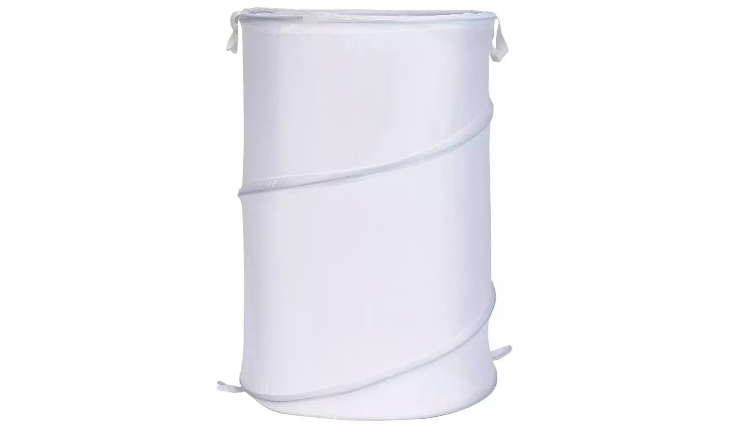 Home Essentials 53Litre Pop Up Polyester Frame Laundry Bin 53x35x35cm White New