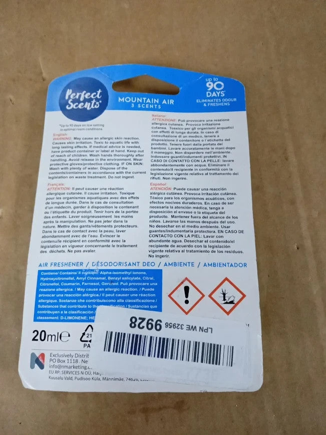 Perfect Scents Air Freshener Refill Mountain Air Compatible With 3volution New