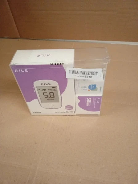 Aile Blood Glucose Test Kit Diabetes Monitor Low Pain Lancing 18x5x16.5cm New