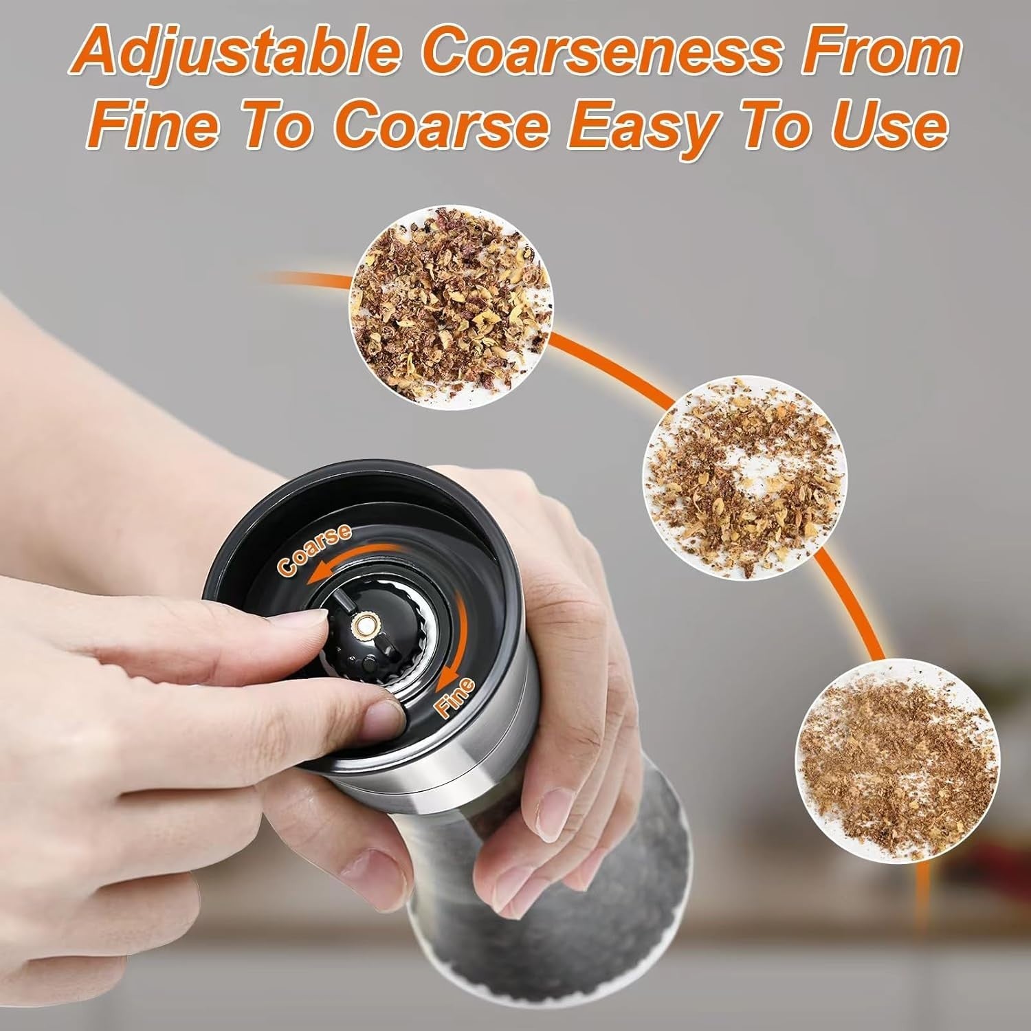 2pcs Grinder Set Salt Pepper Refillable Adjustable Manual 9.5x20cm New