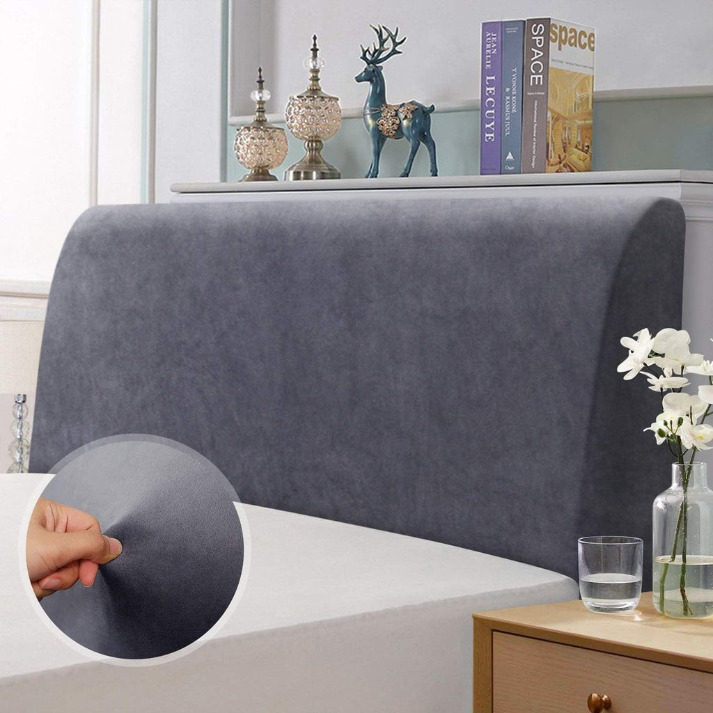 TAOCOCO Bed Elastic Headboard Protection Cover All Dark Grey 180-200cm