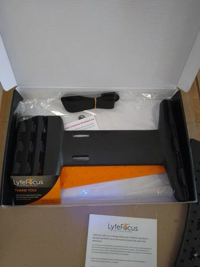 LyfeFocus Back Stretcher Heated Memory Foam Cover Pain Muscle Tension New