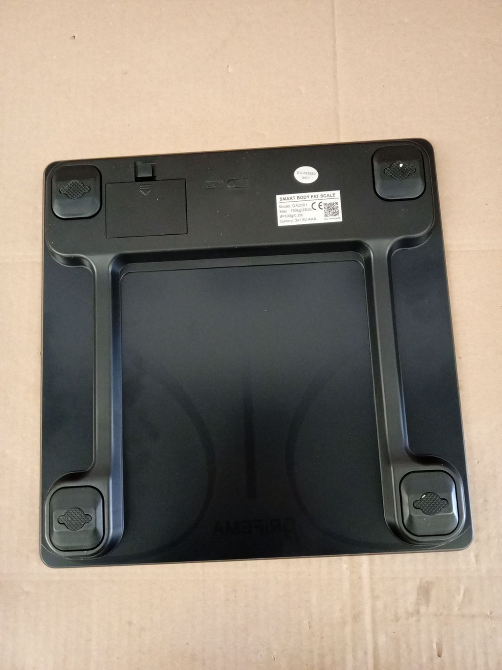GRIFEMA GA2001 Weighing Scales Body Weight & Fat Digital Bathroom BMI Black