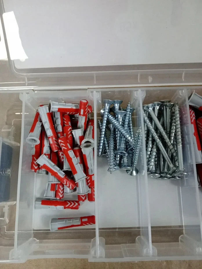 Fischer Mini FixTainer DuoPower Wall Plugs Design Fast II Screws Fixing Kit New