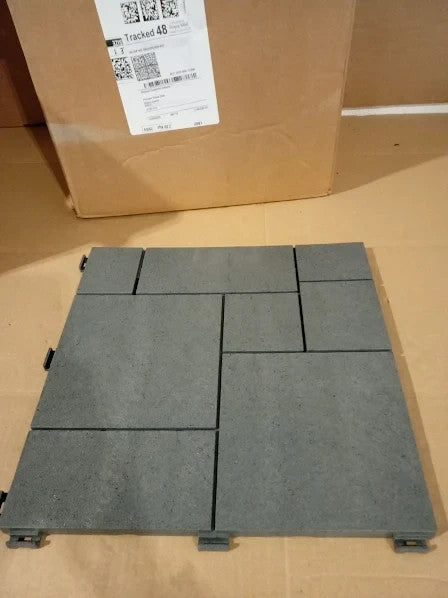 Nicoman 10pcs Decking Tile 30x30cm Cosmopolitan Patio Terrace Grey Hot Tub New