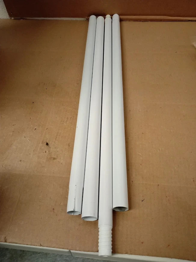 Argos Home Steel Shower Organiser Pole 4 Shelves 244x19.6x19.6cm White